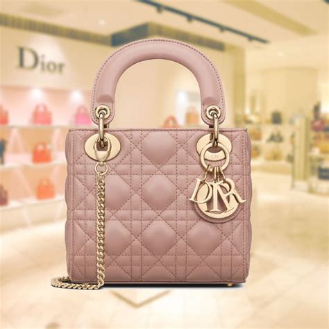 lady dior pink medium size bag|mini lady dior bag pink.